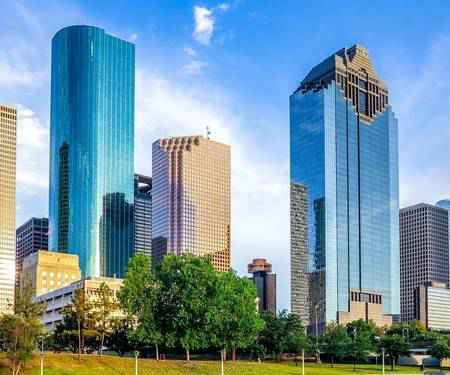 Houston skyline with its downtown towers